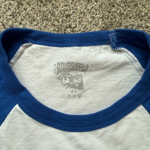 The Aquabats Retro White & Blue Raglan Baseball Tee - Picture 3 of 3